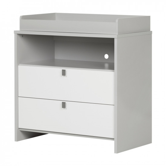 Cookie Changing Table (Soft Gray and Pure White) 10278